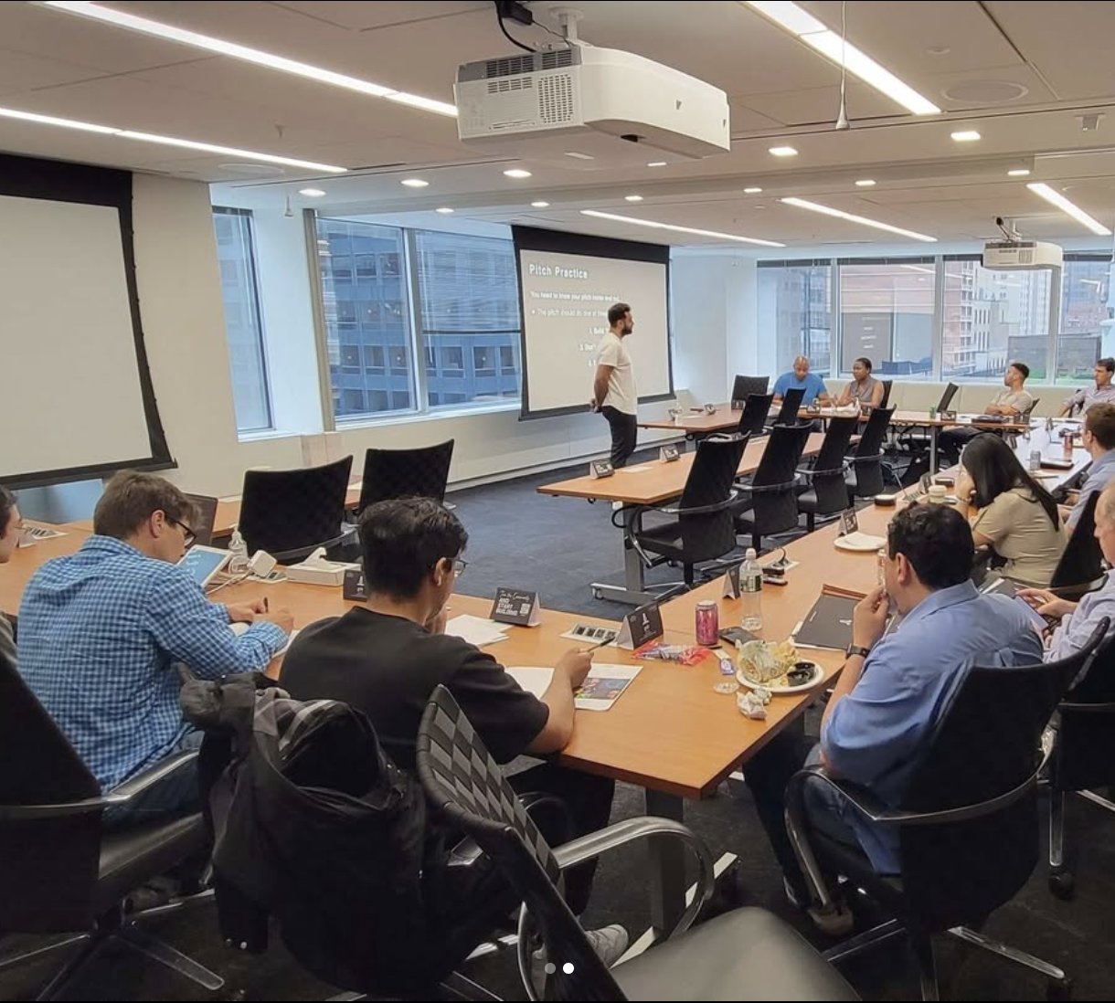 Pitch practice workshop at NYC Tech Alliance